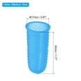 thumbnail image 2 of Uxcell Rubber Finger Tips Silicone Thumb Fingertip Protector Cover Guard Thimble Blue Medium Size 10 pack, 2 of 5