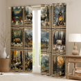 thumbnail image 2 of jejeloiu Wild Bear Deer Curtains Pack of 2 (42x84 Each),Country Farmhouse Lodge Curtains Blackout For Men Women, 2 of 6