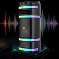 thumbnail image 4 of Altavoz 80W, Altavoz DJ Portátil de Alta Potencia de 8 Pulgadas, Luces RGB Dinámicas, V5.1, USB/TF/FM/Mic, Batería Recargable, 4 of 7