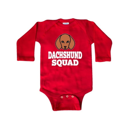 

Inktastic Dog Dachshund Squad Gift Baby Boy or Baby Girl Long Sleeve Bodysuit