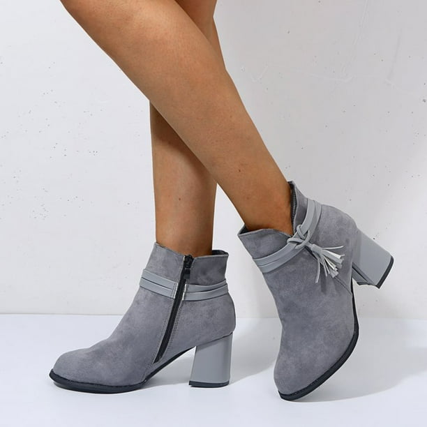 Grey low boots cheap