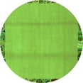 thumbnail image 1 of Ahgly Company Indoor Round Abstract Green Modern Area Rugs, 7' Round, 1 of 4
