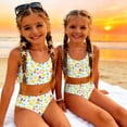 thumbnail image 5 of CCRFTGI Swimsuits for Child Girls Size 10-12 Two Piece Sets Swimming Bikini Set Beach Vacation Girls Bathing Suit Summer Cute Hawaiian Tropic Girls Fashion Swimsuits Red 9-10 Years, 5 of 9