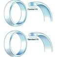 thumbnail image 4 of Tungsten Wedding Band Ring 8mm Men's Engagement Silver Celtic Dragon & Blue Carbon Fiber Inlay, 4 of 4