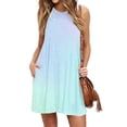 thumbnail image 1 of Qiopertar Robe d'Été Décontractée Sans Manches à Col Rond Imprimée pour Femmes, Robe Ample en Solde, Livraison Gratuite à Moins de 5$, jusqu'à 90 % de Réduction, 1 of 6