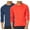 Navy/Red, variant on Kanu Surf Mens Rash Guard - 2 Pack UPF 50+ Quick Dry Long Sleeve Swim Shirts for Men (S-XXL)