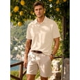 thumbnail image 4 of RICHCOIN Polo Shirts for Men Textured Knit Golf Shirts Casual Short Sleeve Old Money Tops, 4 of 7