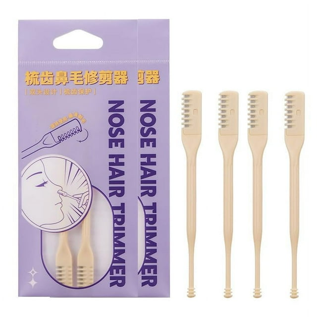 4pcs Nasal Hair Cutter 360 Degree Rotating Safe Trimming Portable Compact Size Handheld Nasal Hair Cutter Home Supply
