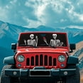 thumbnail image 3 of Uorisanigo Windshield Sun Shade, Funny Skull Car Sunshade for Jeep Wrangler JL JLU 2018-2024 Rubicon Sahara 2 Door & 4 Door & Gladiator JT, Sun Visor Shade Keep Vehicle Cool, 3 of 7