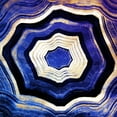 thumbnail image 2 of Grey, Jace 26x26 Black Ornate Wood Framed with Double Matting Museum Art Print Titled - Agate rings Purple Blue, 2 of 4