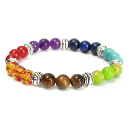 Ramadan Bracelet 8mm Crystal Beads 7 Chakra Healing Diffuser Reiki Gemstone Bracelet Jewelry