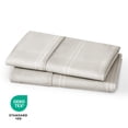 thumbnail image 6 of Bare Home Pillowcase Set - Premium 1800 Collection - Double Brushed - Ultra Soft - Standard Size, Modern Plaid - Stone/White, 2 Count, 6 of 6