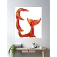 thumbnail image 2 of Kopie Von Kopie Von Whaletail / Fluke Version 2 (Orange) Poster Wall Art, Modern Wall Decor For Living Room Bedroom, 24x36 UNFRAMED, 2 of 3