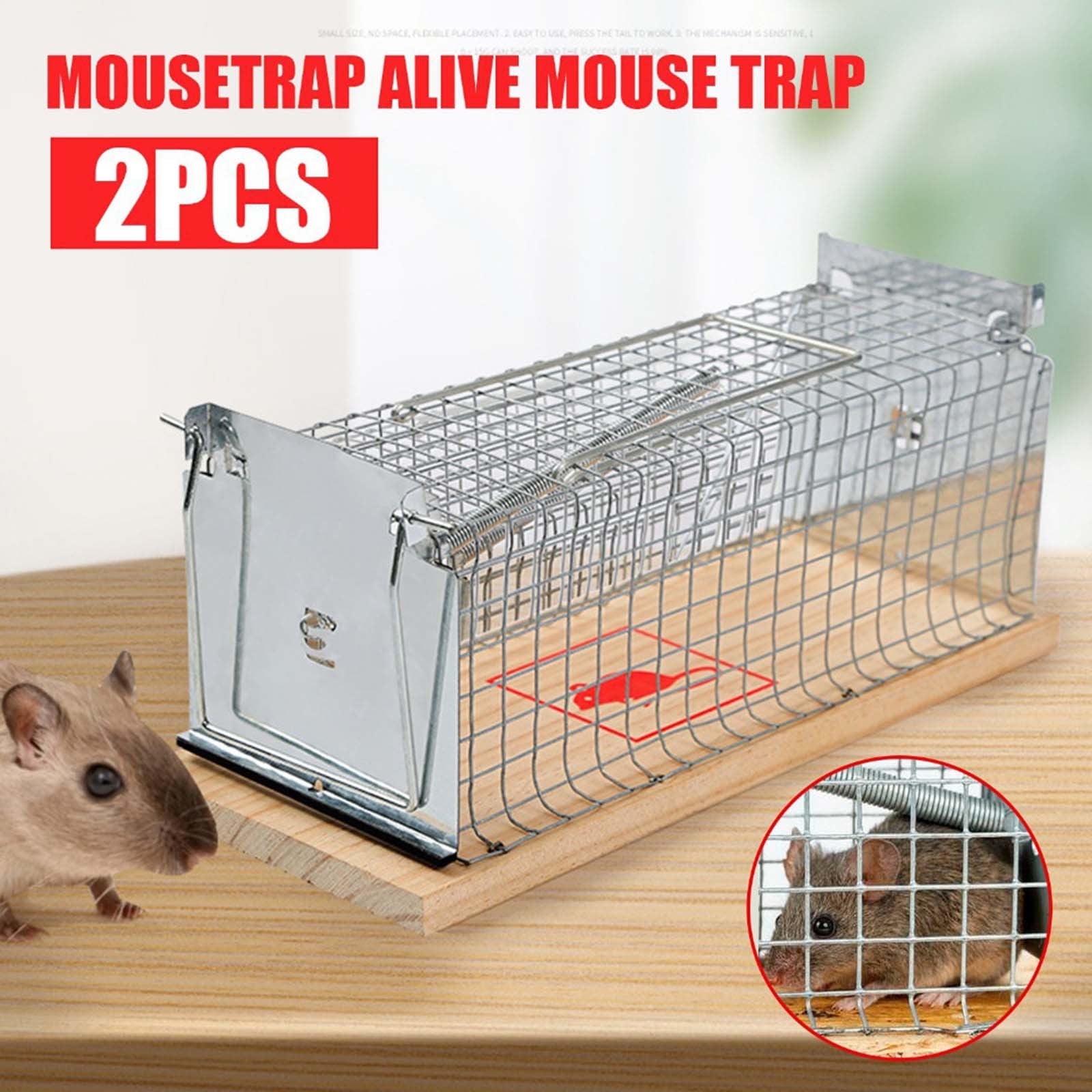 RKZDSR Automatic High Sensitivity Rat Cage - 2pc Set for Home, Outdoor, and Indoor Mouse Trapping in Gardens