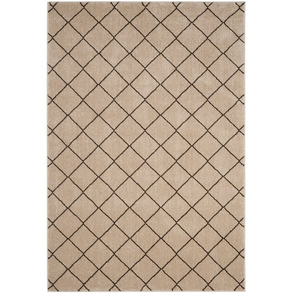SAFAVIEH Tunisia Joyce Geometric Area Rug, Cream/Brown, 5'1" x 7'6"