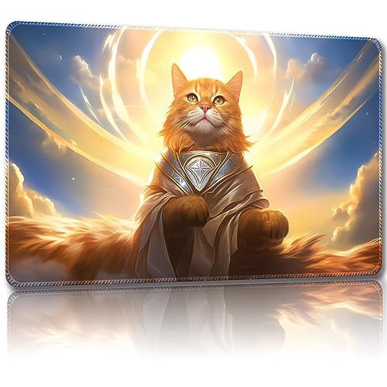 MTG Playmat 24x14 Inches With Free Bag - Soft Fabric Top, Non-Slip Base For Magic The Gathering & TCG Games (Sea01 Design)