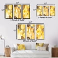 thumbnail image 4 of Designart "Dreams in Mustard Yellow Retro Watercolor V" Modern Midcentury Framed Wall Art Set Of 3 - Yellow Abstract Midcentury Frame Gallery Wall Set For Home Decor, 4 of 6