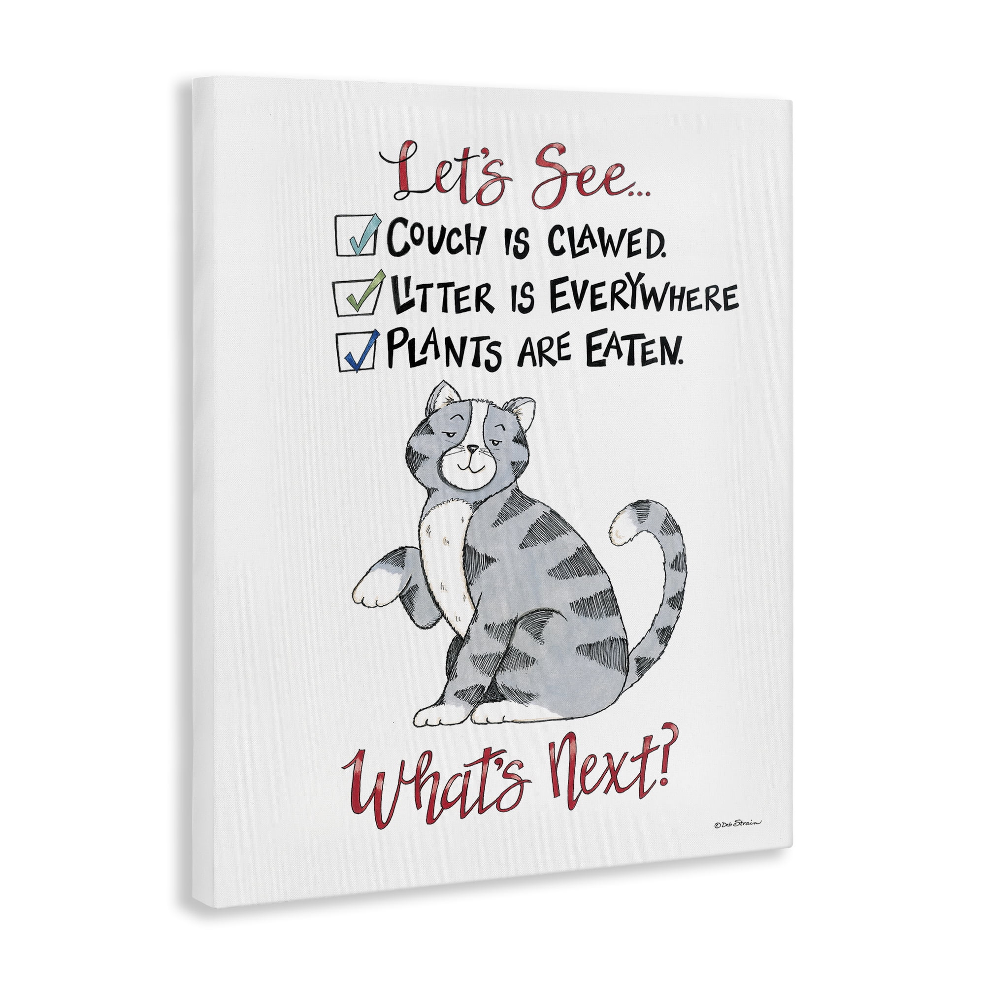 Stupell Industries Funny Troublemaker Cat Animals Painting Wrapped Canvas Art Print Wall Art, 16 x 20