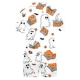 thumbnail image 5 of 2 Pieces Halloween Pajamas Set for Women Cozy Lounge Outfit Pumpkin Ghost Sleepwear Top and Shorts Festival Everyday Wear, 5 of 7