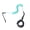 cyan blue, variant on Surf Leash Ankle Strap with Coiled TPU Cord, Board Attachment Rope for Paddle Board and Surfing Water Outings Use