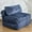 Blue, variant on Folding Sofa Bed,Convertible Sleeper Chair Bed with Pillow,Foldable Futon Couch Mattress with Back Support,Portable Lazy Floor Sofa Lounger, Dark Grey, Single