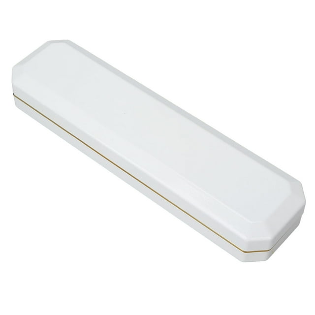 LED Lighted Jewelry Gift Box, Elegant Protective Easy Clean Plastic + Flocking LED Light Jewelry Gift Box For Proposal White
