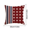 thumbnail image 2 of XIA0LE 4th of July Patriotic Decorative Throw Pillow 14x14in, Red White Blue Stripes Stars Outdoor Pillow, America Rustic Independence Day Cushion Home Decor (A), 2 of 5