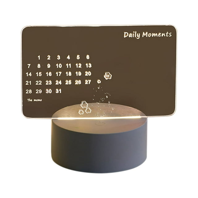 EGNMCR Decorative Lights Acrylic Transparent Notepad Erasable Ins Wind Message Board Holiday Lights Gift Children Girlfriend Decorative Night Light (5ml) Decorative lights