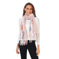 thumbnail image 2 of FORMRS Womens Scarf Winter Soft Long Big Warm Shawls Wrap Tassel Scarves, Pink Christmas Snowman, 2 of 9