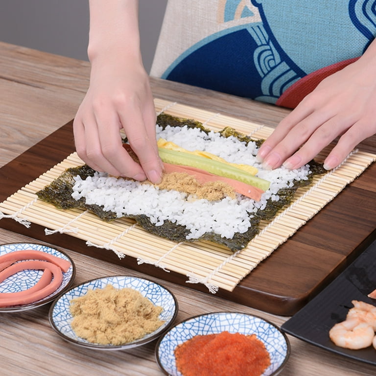 Sushi Mat Making Rolling Rice Japanese Stick Non Paddle Scooper Makisu  Roller Sheet Matte Cooking Roll Mats Nonstick 