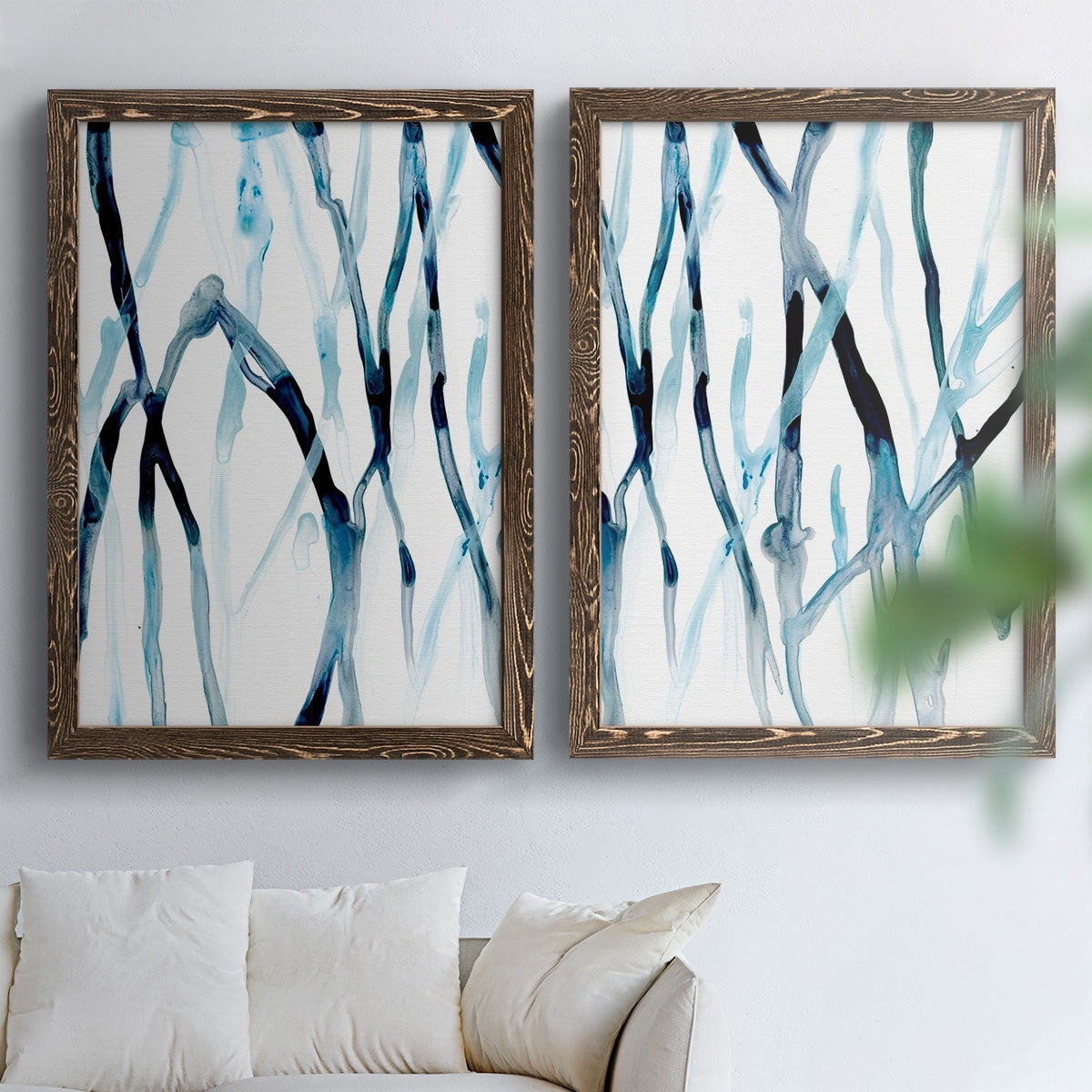 Runnel I - Premium Framed Canvas 2 Piece Set - Ready to Hang