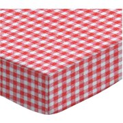 SheetWorld Fitted Sheet (Fits BabyBjorn Travel Crib Light) - Primary Red Gingham Woven