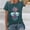 T Shirts for Women Clearance under $5 Dark Green, variant on Women's Vintage Pineapple Graphic Tee Tropical Beach Short Sleeve Summer Vacation Top