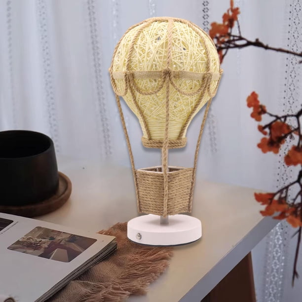 Adorno de luz nocturna con forma de aerostático, regalo de cumpleaños, lámpara de mesita de noche, lámpara de mesa para sala de estar, gabinete,
