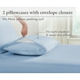 thumbnail image 5 of California Design Den Pillow Case Queen Size Set of 2 - 100% Organic Cotton Pillow Case Pair, Crisp Percale, Fits Standard and Queen Pillows - Light Blue, 5 of 10