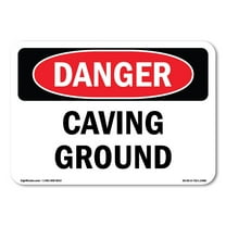 OSHA Danger Sign - Caving Ground | Decal | Protect Your Business, Construction Site, Warehouse & Shop Area | Made in The USA