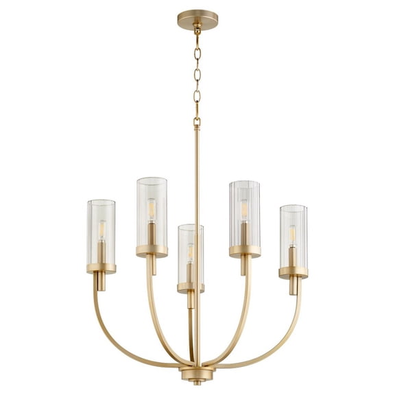 Quorum Lighting - Ladin  - 5 Light Chandelier In Transitional Style-20.5 Inches