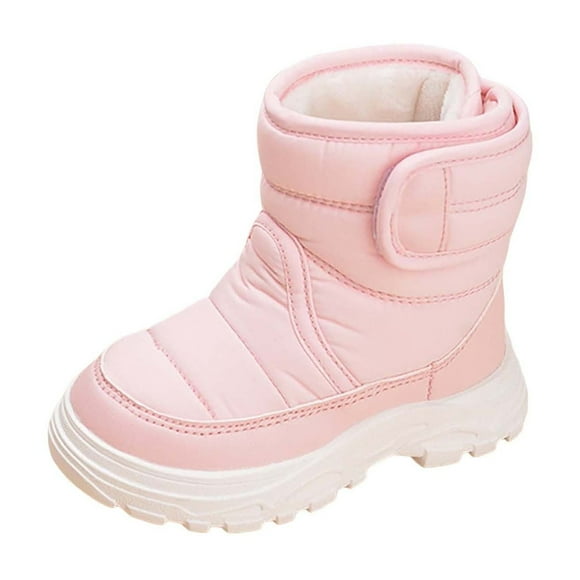 NOKIO Toddler Boys Girls Winter Snow Boots, Water-Resistant Comfy Non-Slip Insulated Cold Weather Shoes, Lightweight Outdoor Walking Footwear