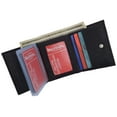 thumbnail image 5 of Mens Cowhide Leather ID Card Holder Trifold Wallet with Coin Pouch 2055 CF, 5 of 46