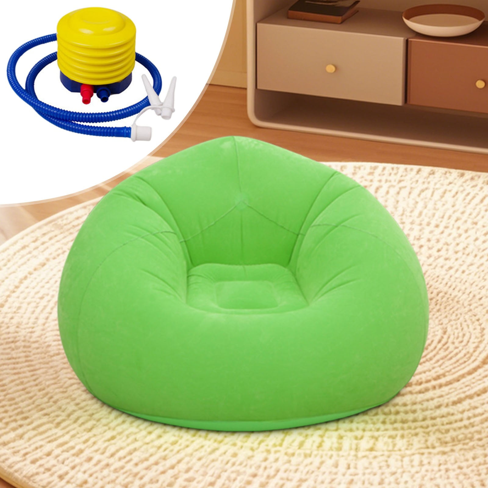 RYDCOT 1Pcs Inflatable Bean Bag Chairs for Adult, Blow up Chairs Lazy Sofa, Folding Portable Inflatable Chair for Movie Outdoor Room Bedroom Reading Camping