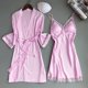 thumbnail image 4 of Gibobby Lencería sexy para mujer Batas Camisón Ropa interior Pijamas Mujer Lencería de satén Seda Nueva ropa de dormir Íntimos (Rosa, XXXL), 4 of 5