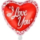 thumbnail image 1 of Globo de aluminio en forma de corazón de 18 pulgadas nuevo diseño de globo de amor con impresión de boda del Día de San Valentín occidental I LOVE YOU, 1 of 6