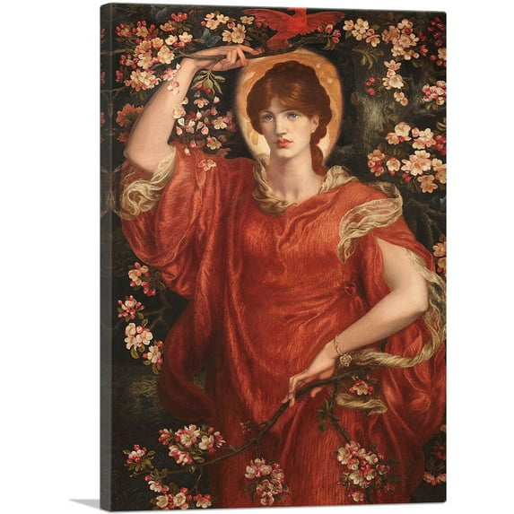 ARTCANVAS A Vision Of Fiammetta 1878 Canvas Art Print by Dante Gabriel Rossetti - Size: 12" x 8" (0.75" Deep)