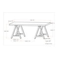 thumbnail image 3 of Simpli Home Sawhorse Industrial 48 inch Wide SOLID WALNUT WOOD and Metal Coffee Table, 3 of 10