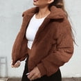 thumbnail image 6 of Dxzfnsa Winter Coats for Women Womens Ladies Warm Artificial Wool Coats Zipper Up Solid Color Jackets Long Sleeve Lapel Collar Fleece Sweatshirt Coats, 6 of 6