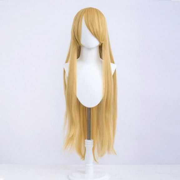XmhyTop Universal Anime Cosplay Wig, 40 Inch (100cm) Long, Great for Party, Daily Use, Festivals & Anime Game Characters, Yellow