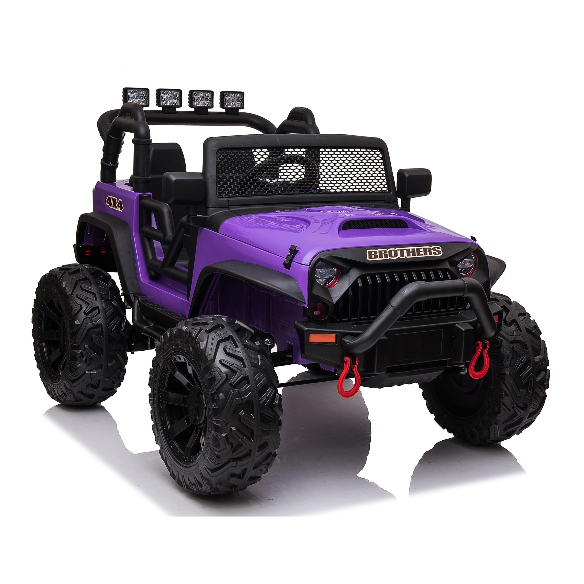 CIPACHO Kids Ride On Truck, 24V Battery Powered Toy Car with Spring Suspension, Remote Control, Purple