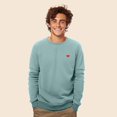 thumbnail image 3 of Dalix Pixel Heart Embroidered Fleece Crewneck Long Sleeve Sweatshirt Mens in Heather Blue Lagoon S Small, 3 of 5