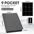 thumbnail image 2 of ACEUR Trading Card Binder with 540 Side Loading Pockets, 9 Pocket Trading Card Album Folder for Sport Cards, Game Cards, 2 of 8