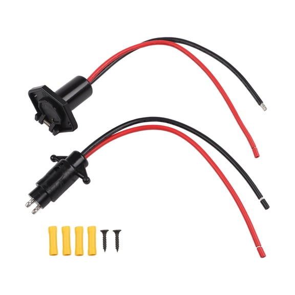 12V 10Awg Trolling Motor Receptacle Kit Male Female Connector Waterproof For Electrical Equipment Tool Accessory